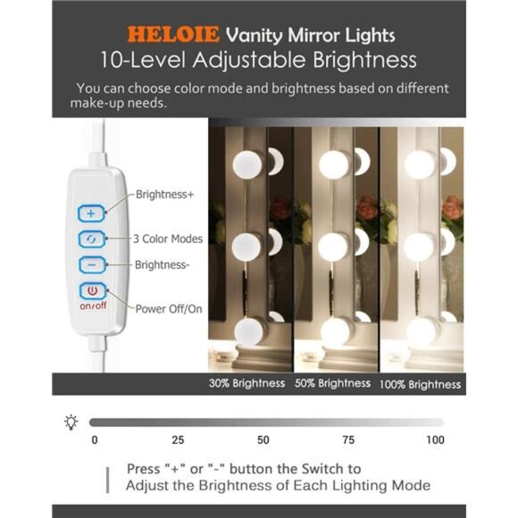 Led Vanity Mirror Lights,15 Ft Vanity Lights for Makeup Dressing Mirror - Picture 4 of 7